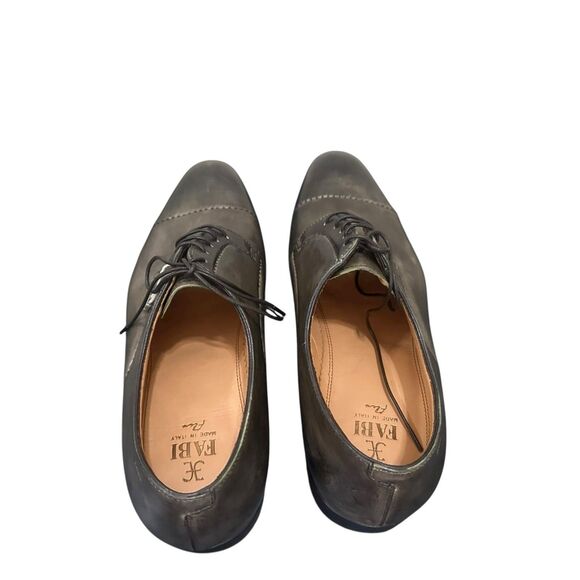 RRP€432 FABI Leather Lace-up Shoes US7 UK6 EU40 Green Flat Made in Italy main image 9